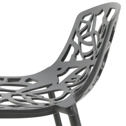 Devon Aluminum Indoor Outdoor Bar Stool with Powder Coated Frame and Footrest - Elax Furniture