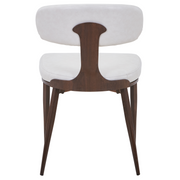 Dilenny Leather Dining Chair with Steel Legs