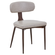 Dilenny Leather Dining Chair with Steel Legs