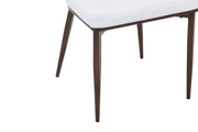 Dilenny Leather Dining Chair with Steel Legs
