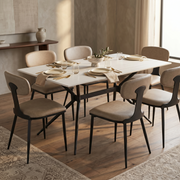Dilenny Leather Dining Chair with Black Finish Steel Legs