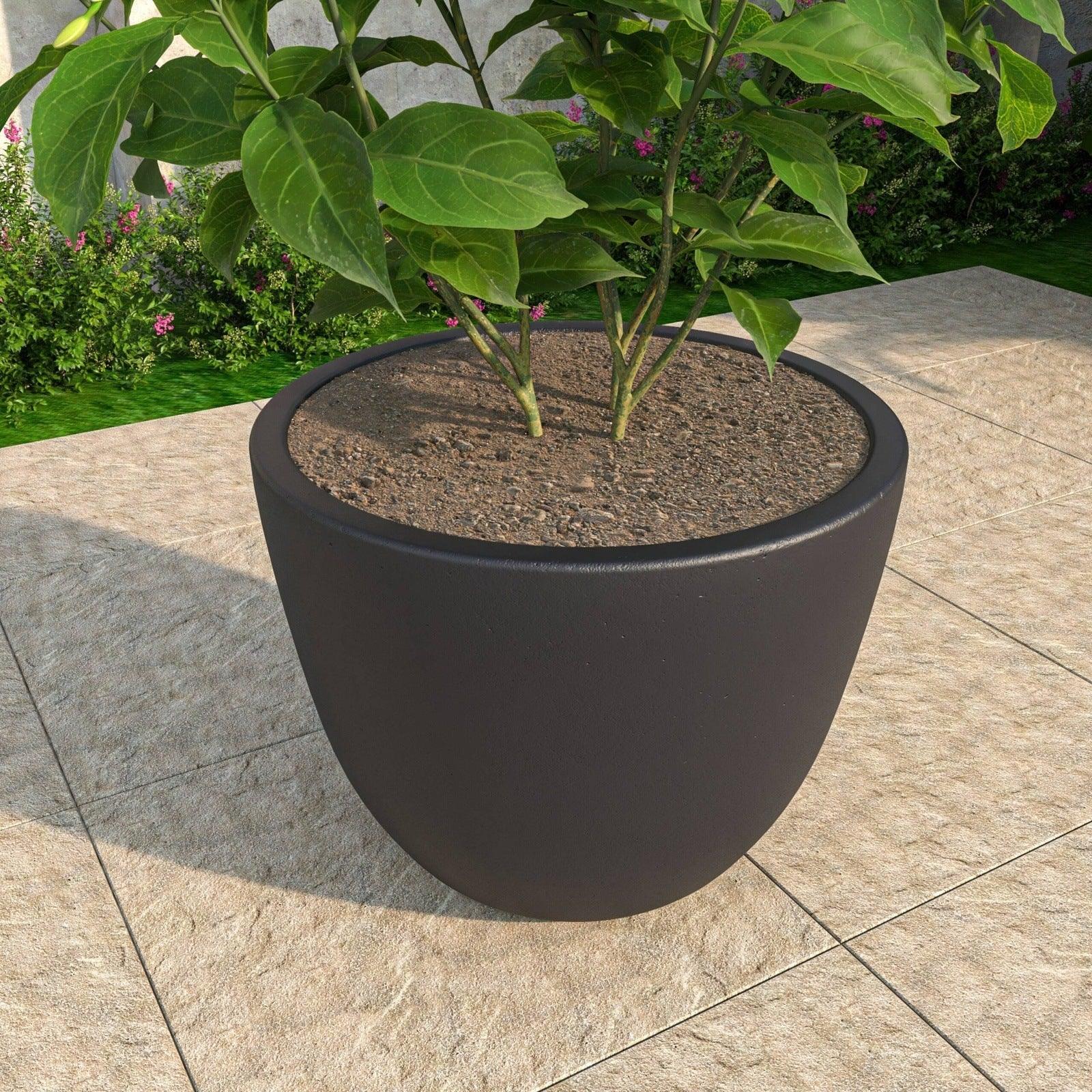 Dahlia Modern Fiberstone and MgO Clay Planter Pot for Indoor and Outdoor - Elax Furniture