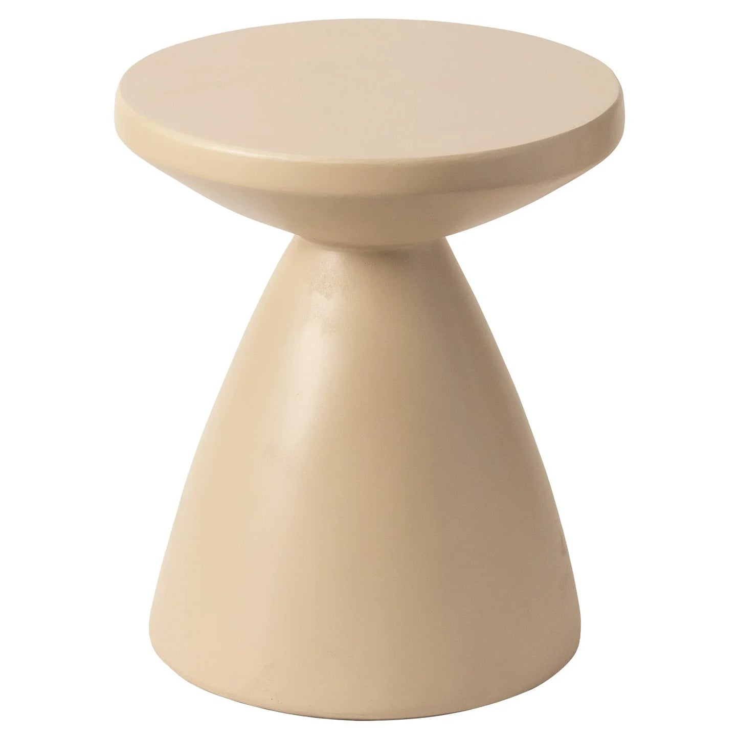 Dune Side Table Fiberstone Round Accent Table and Hourglass Pedestal Base - Elax Furniture