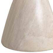 Dune Side Table Fiberstone Round Accent Table and Hourglass Pedestal Base