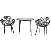 Devon Tree Design Glass Top Aluminum Base Indoor Outdoor Bistro Dining Table - Elax Furniture