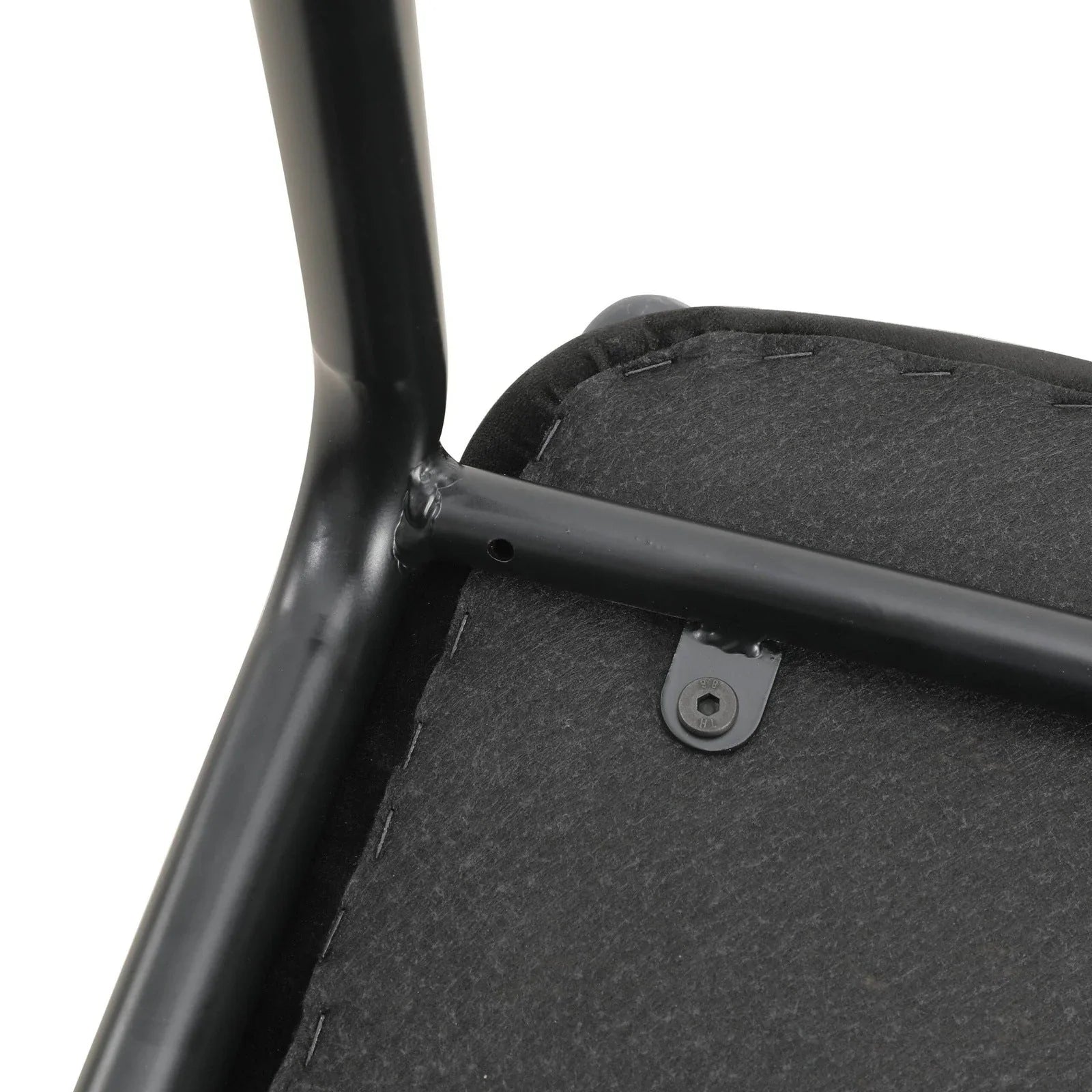 Ervilla Mid-Century Modern Wicker Bar Stool with Fabric Seat and Black Powder Coated Steel Frame - Elax Furniture