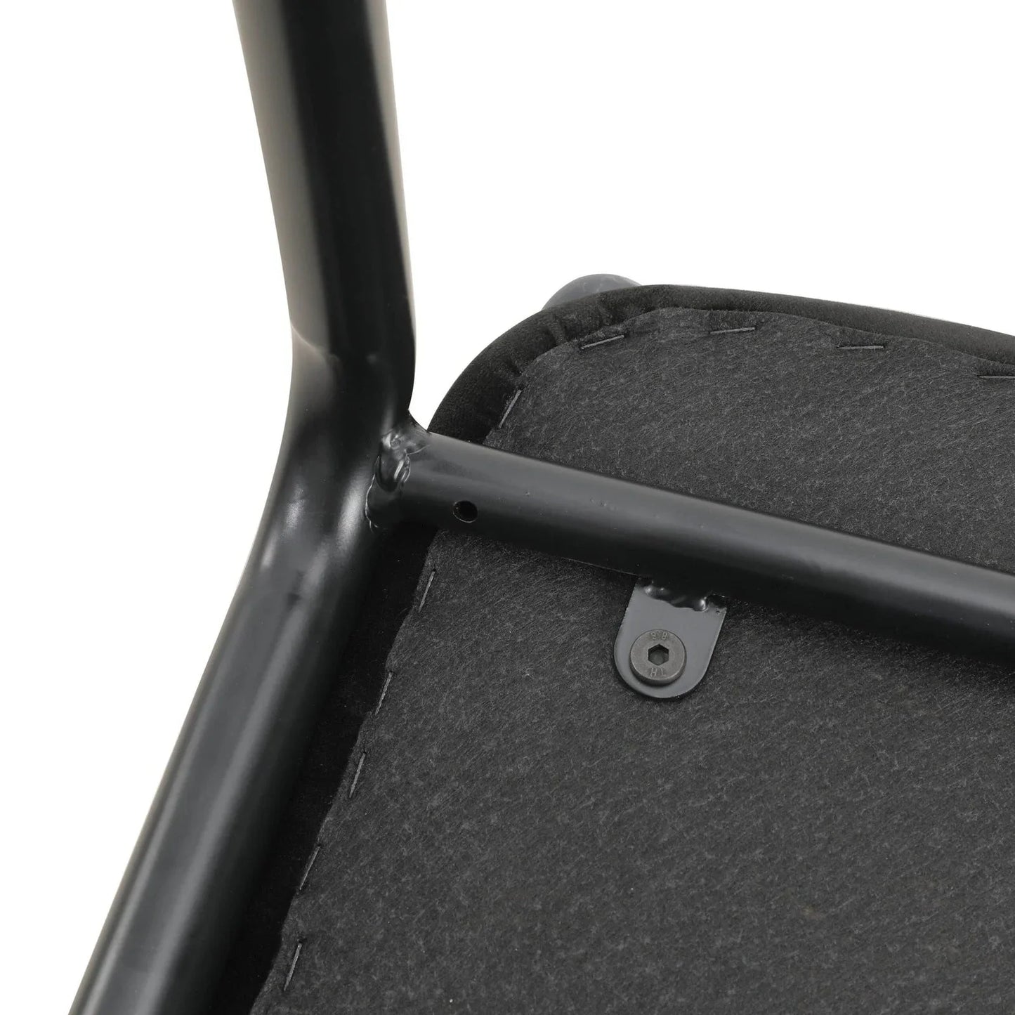 Ervilla Modern Wicker Bar Stool with Fabric Seat and Black Powder Coated Steel Frame, Set of 2 - Elax Furniture