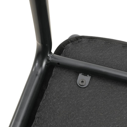 Ervilla Modern Wicker Bar Stool with Fabric Seat and Black Powder Coated Steel Frame, Set of 2 - Elax Furniture