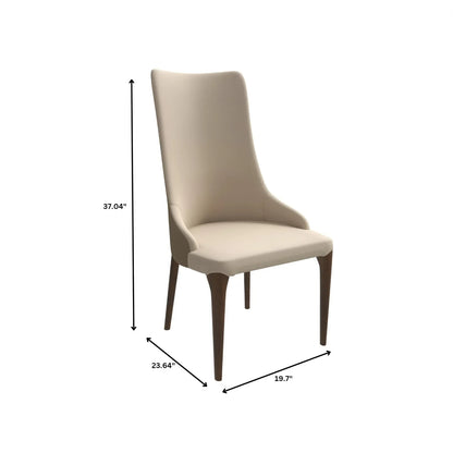 Sylvia 7-Piece Dining Set with Rectangular Sintered Stone Top Table and 6 Upholstered Dining Chairs with Ash Wood Base - Elax Furniture
