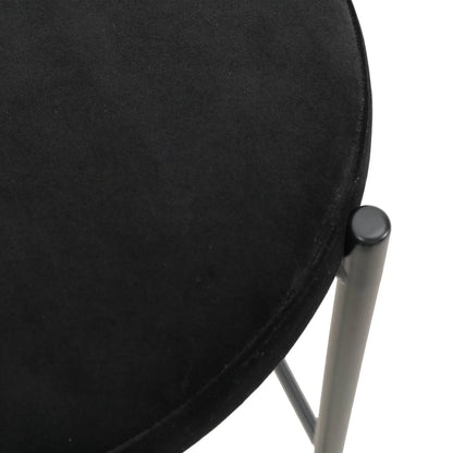 Euston Wicker Bar Stool with Black Powder Coated Steel Frame and Footrest, Set of 2 - Elax Furniture