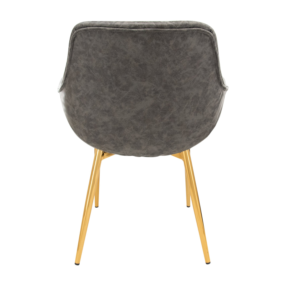 Markley Leather Dining Chair with Powder-Coated Iron Legs