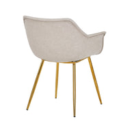 Markley Leather Dining Chair with Powder-Coated Iron Legs