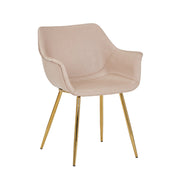 Markley Leather Dining Chair with Powder-Coated Iron Legs