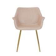 Markley Leather Dining Chair with Powder-Coated Iron Legs