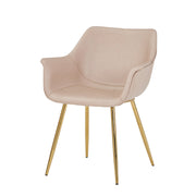 Markley Leather Dining Chair with Powder-Coated Iron Legs