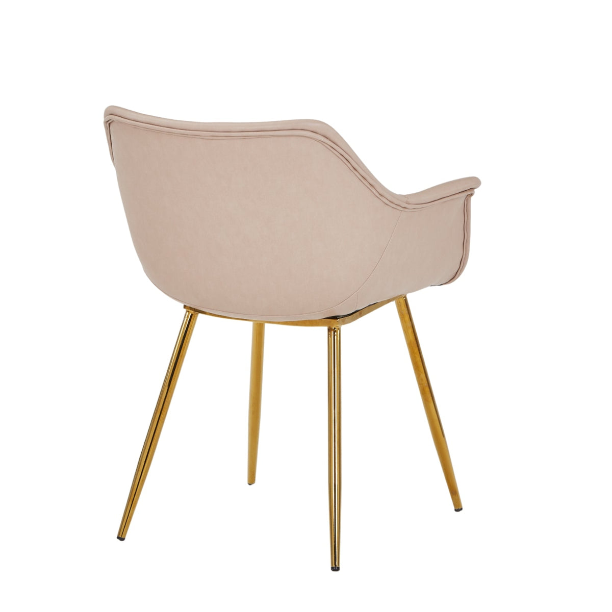Markley Leather Dining Chair with Powder-Coated Iron Legs