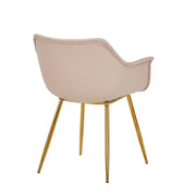 Markley Leather Dining Chair with Powder-Coated Iron Legs