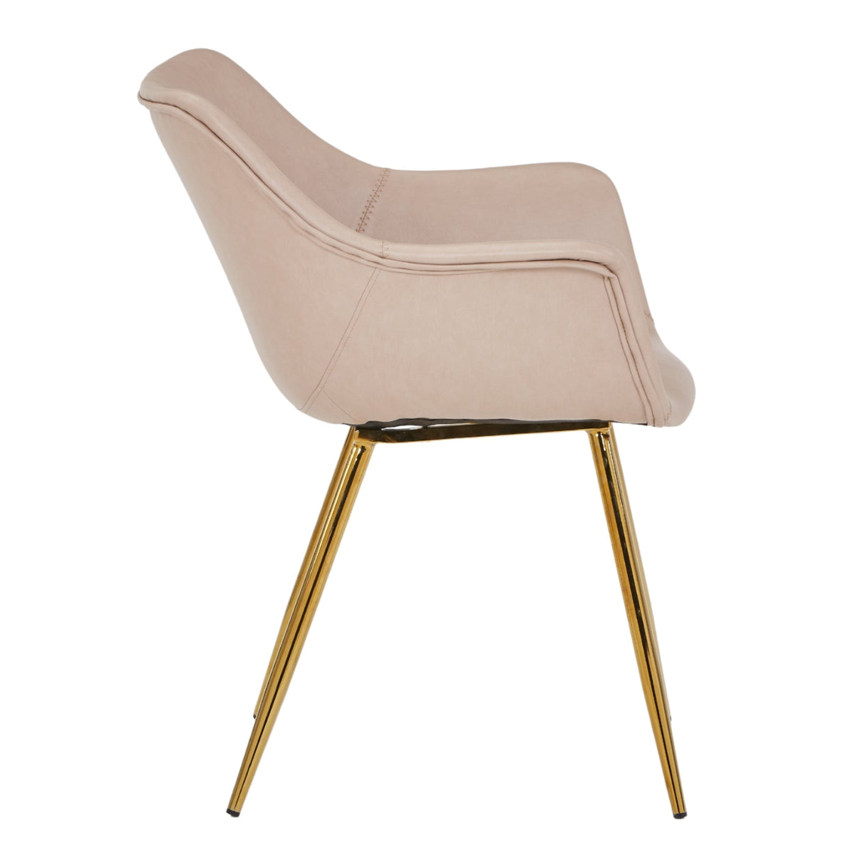 Markley Leather Dining Chair with Powder-Coated Iron Legs