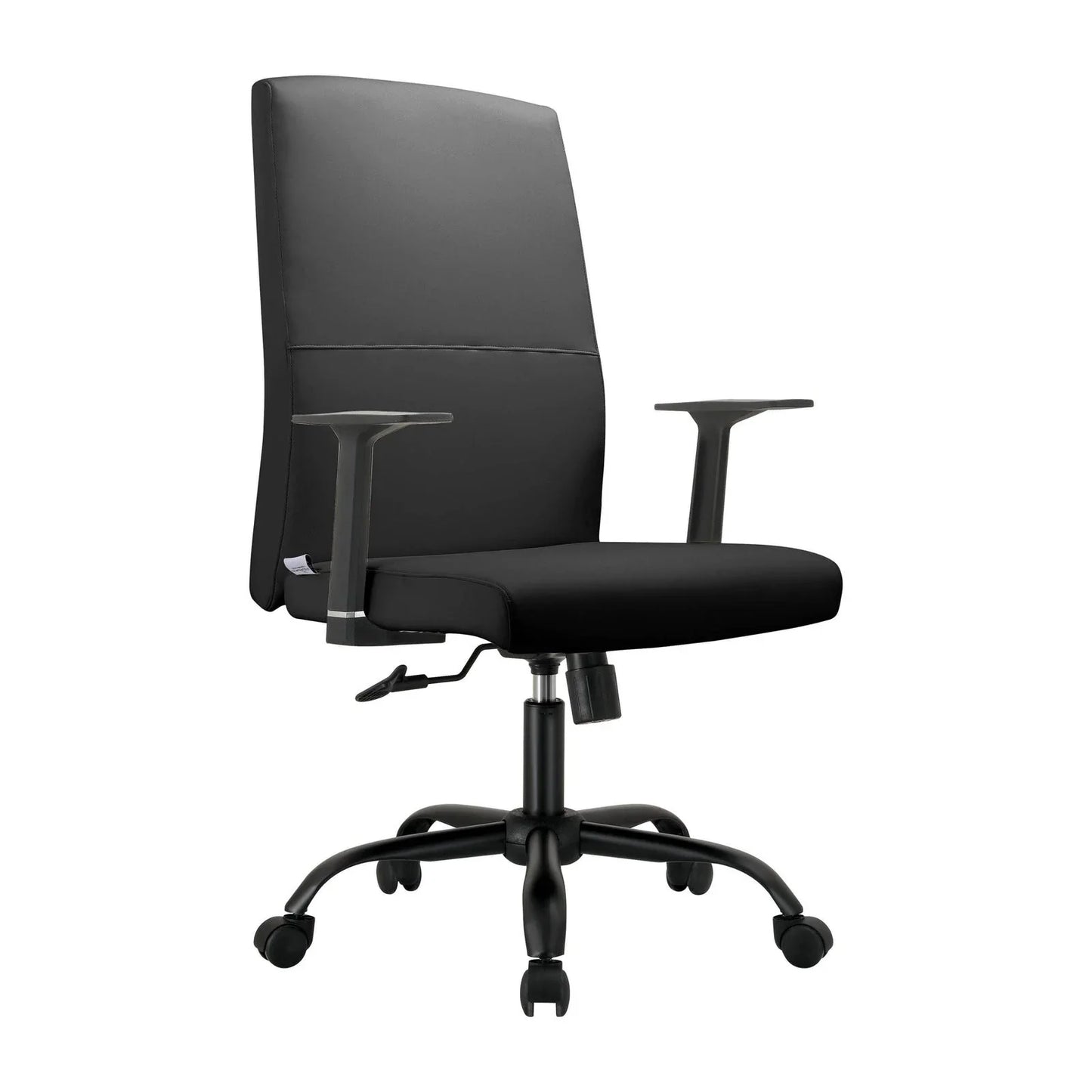 Evander Leather Office Chair in Aluminum with Adjustable Height and Swivel - Elax Furniture