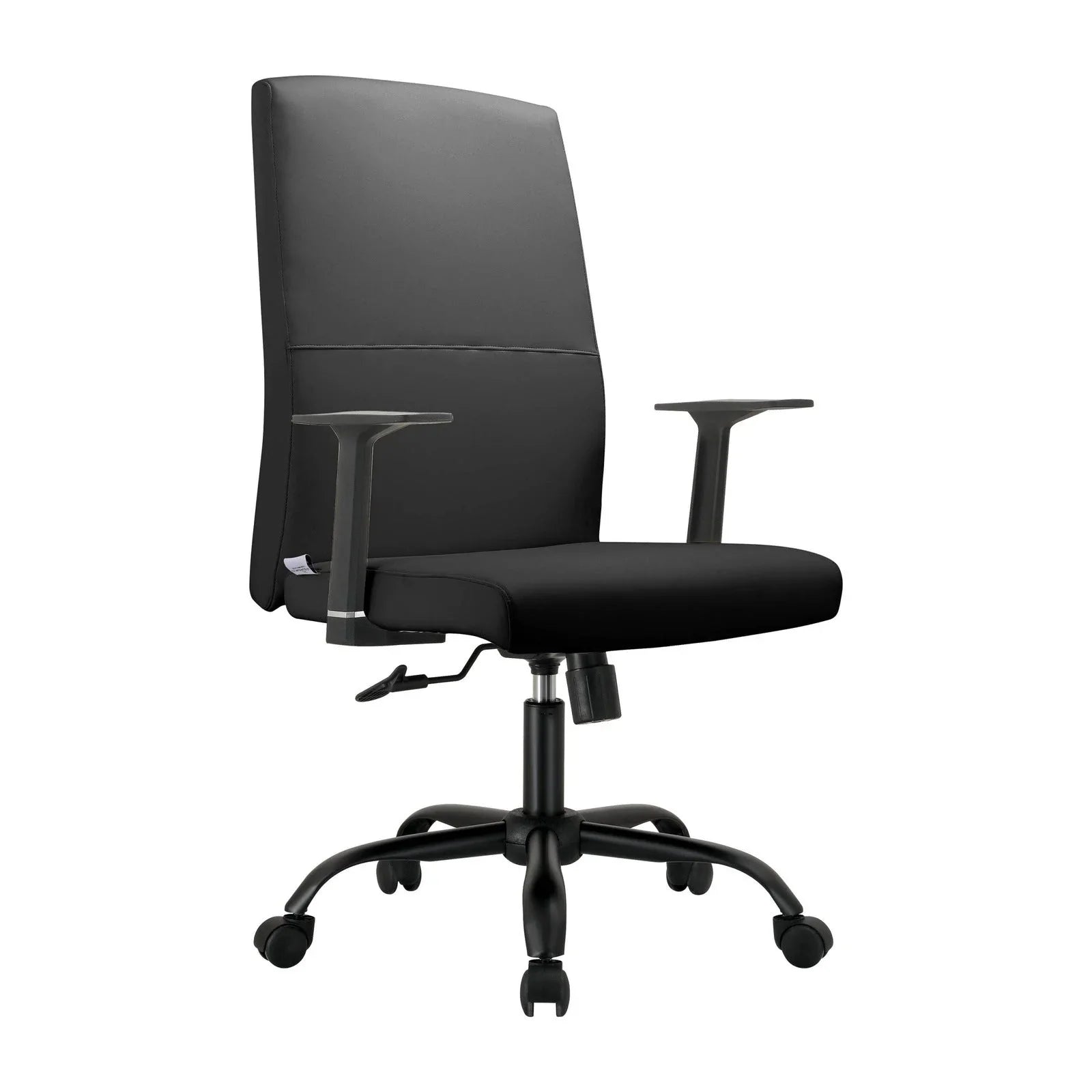 Evander Leather Office Chair in Aluminum with Adjustable Height and Swivel - Elax Furniture