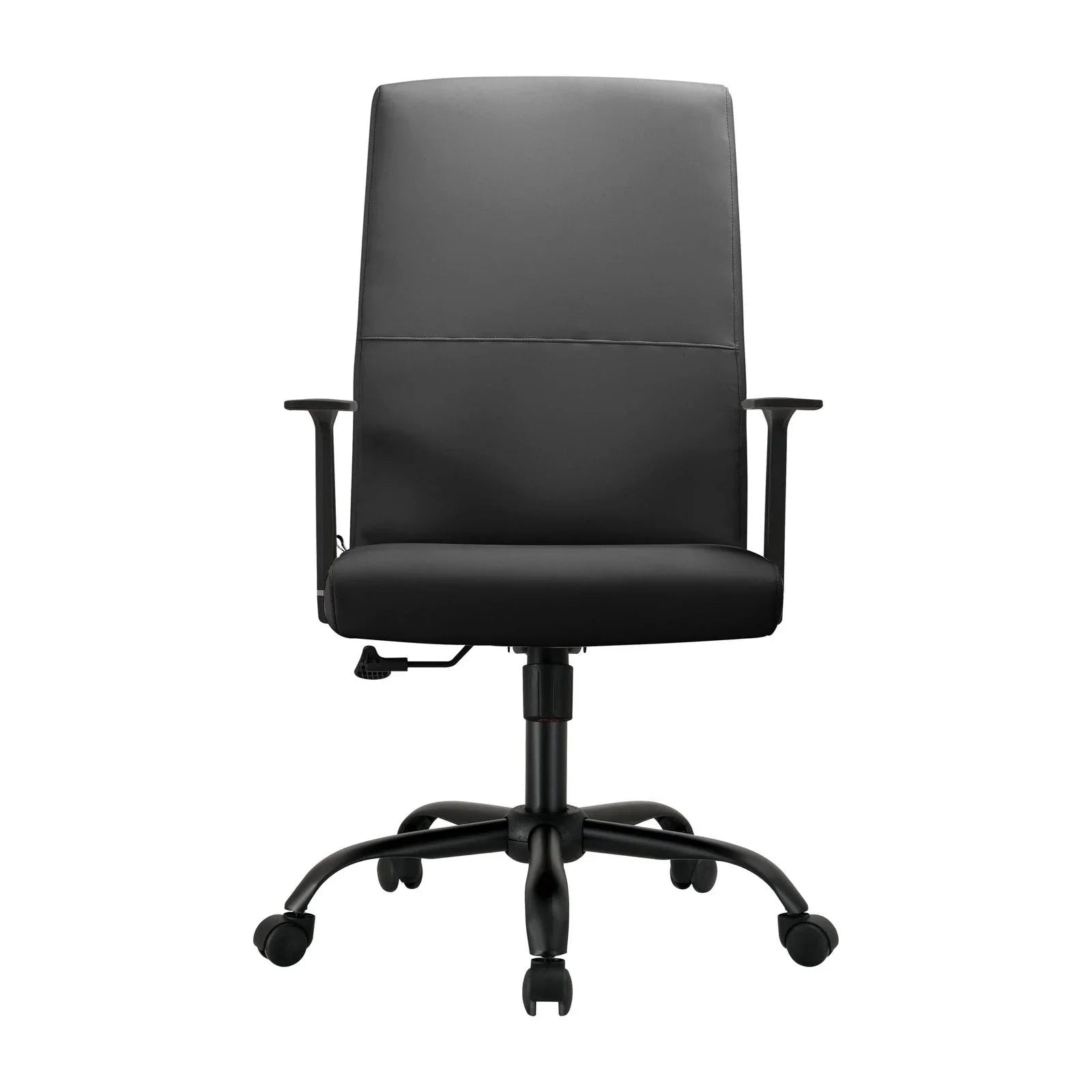 Evander Leather Office Chair in Aluminum with Adjustable Height and Swivel - Elax Furniture