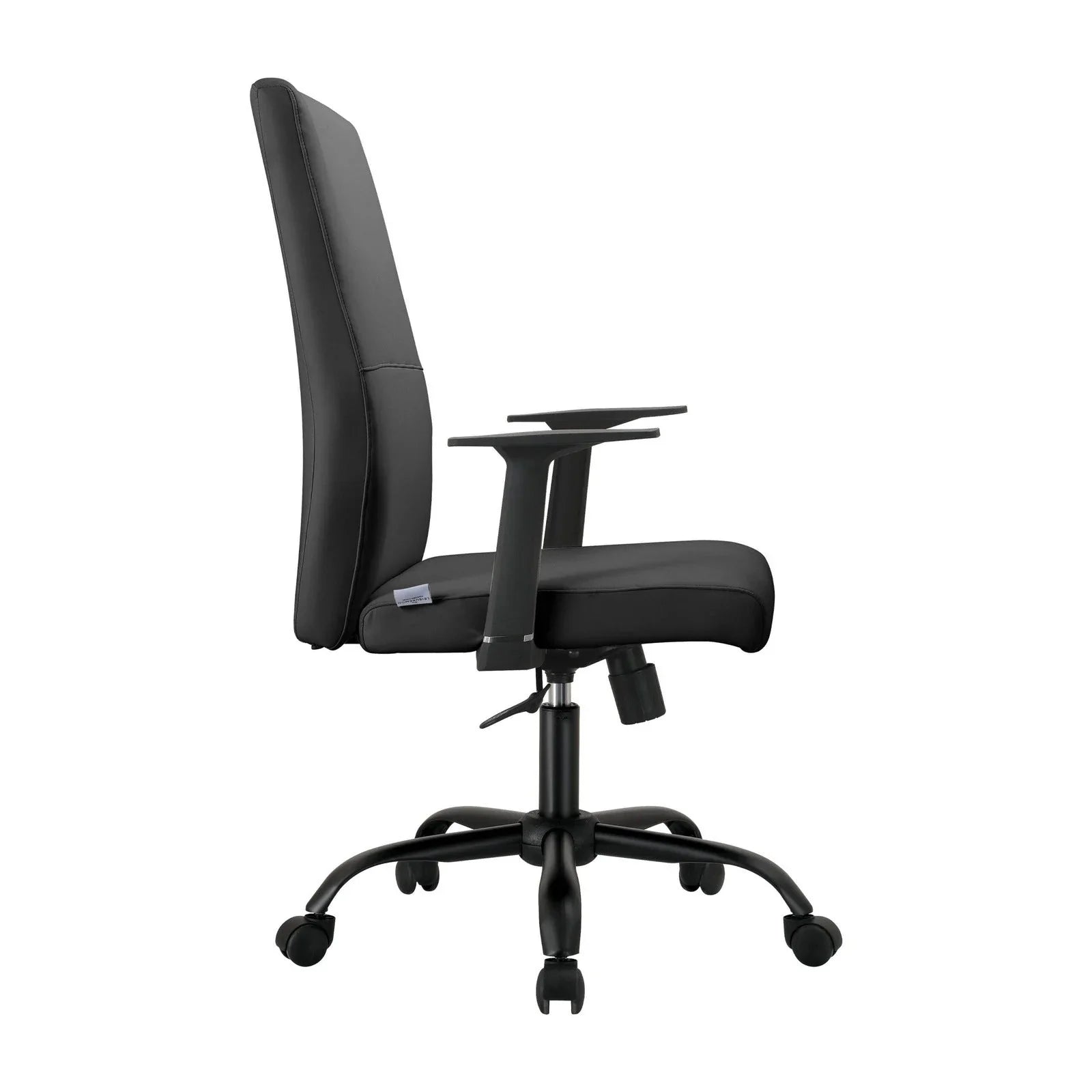 Evander Leather Office Chair in Aluminum with Adjustable Height and Swivel - Elax Furniture