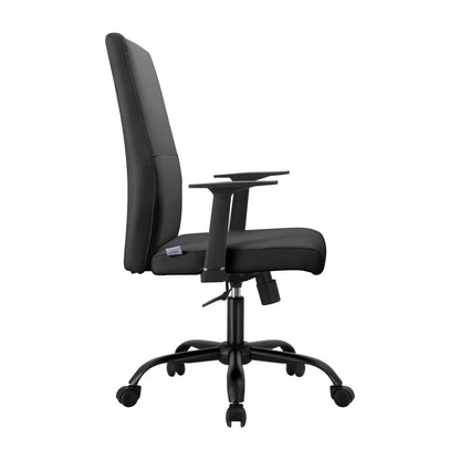 Evander Leather Office Chair in Aluminum with Adjustable Height and Swivel - Elax Furniture