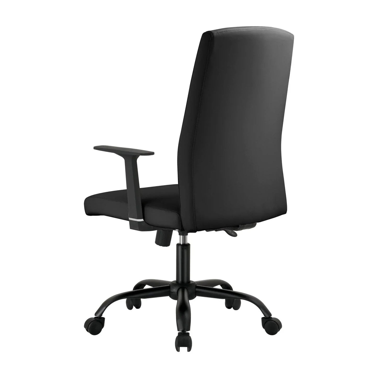 Evander Leather Office Chair in Aluminum with Adjustable Height and Swivel - Elax Furniture
