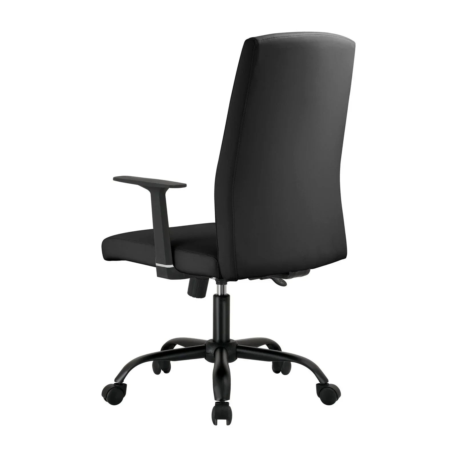 Evander Leather Office Chair in Aluminum with Adjustable Height and Swivel - Elax Furniture