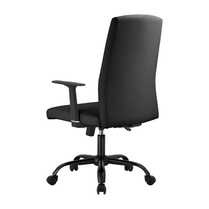 Evander Leather Office Chair in Aluminum with Adjustable Height and Swivel - Elax Furniture