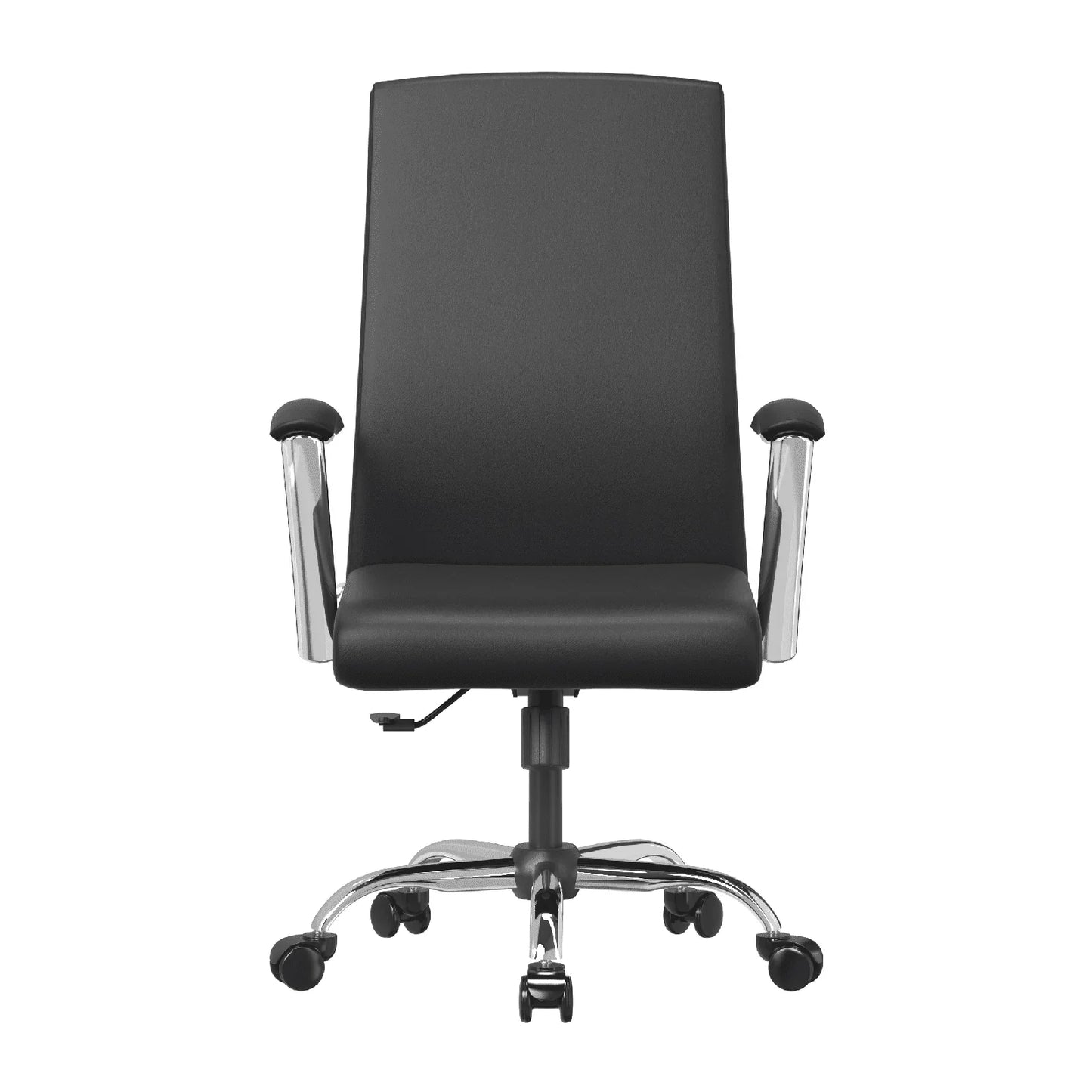 Evander Modern Swivel Office Chair in Faux Leather with Adjustable Height and Silver Frame - Elax Furniture