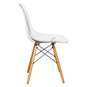 Dover and Cresco Modern Dining Chair Molded Side Chair with Base - Elax Furniture