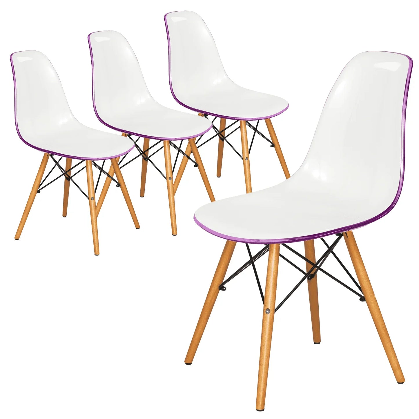 Dover Modern Dining Chair Molded Side Chair Set of 4 - Elax Furniture