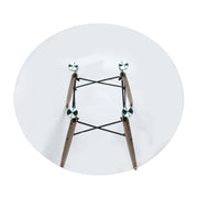 Dover 3-Piece Dining Set with Round Clear Glass Top Bistro Table and 2 Plastic Chairs - Elax Furniture