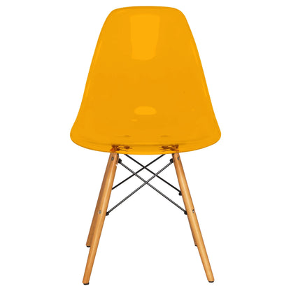 Dover 3-Piece Dining Set with Round White MDF Top Bistro Table and 2 Plastic Chairs - Elax Furniture