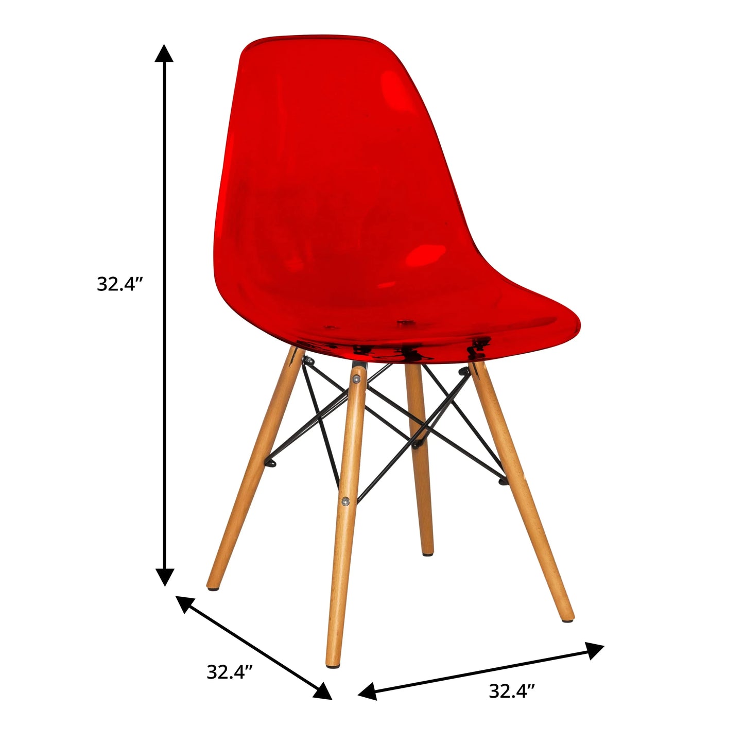 Dover 3-Piece Dining Set with Round White MDF Top Bistro Table and 2 Plastic Chairs - Elax Furniture