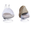 Wicker Hanging 2 person Egg Swing Chair With Outdoor Cover