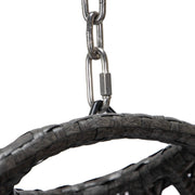 Charcoal Wicker Hanging Single Egg Swing Chair With Cushions - Elax Furniture