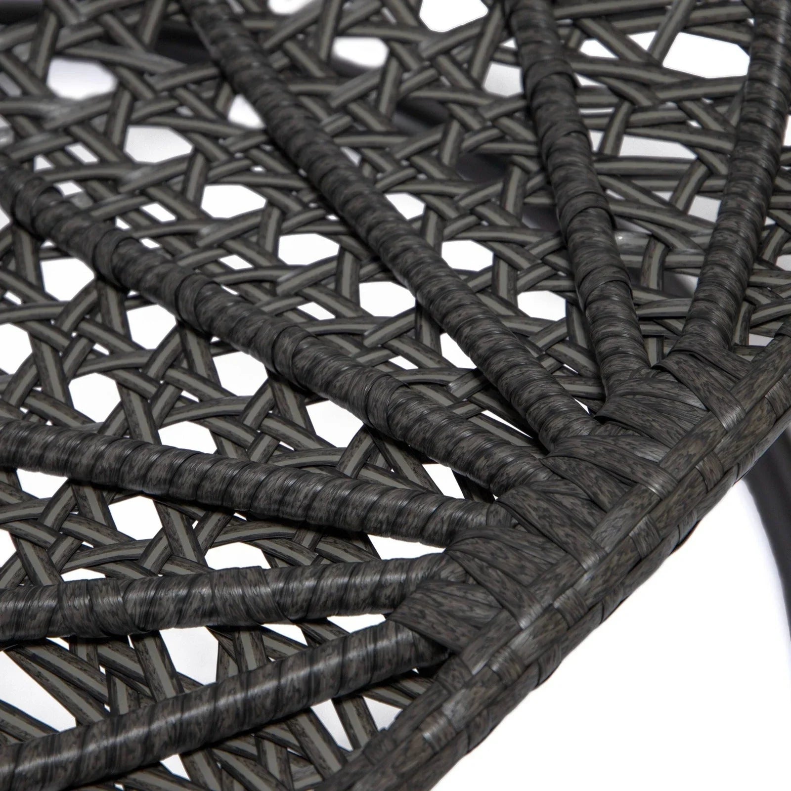 Charcoal Wicker Hanging Single Egg Swing Chair With Cushions - Elax Furniture