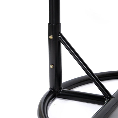 Charcoal Wicker Hanging Single Egg Swing Chair With Cushions - Elax Furniture