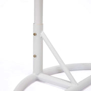 White Wicker Hanging Single Egg Swing Chair With Cushions - Elax Furniture