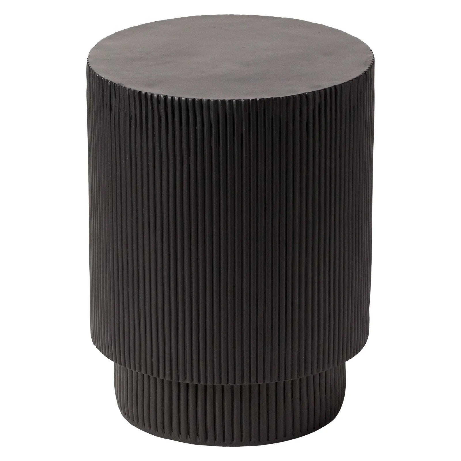 Eden Series Side Table in Fiberstone Round Accent Table for Home, Living Room, Indoor, and Outdoor - Elax Furniture