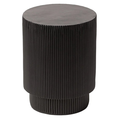 Eden Series Side Table in Fiberstone Round Accent Table for Home, Living Room, Indoor, and Outdoor - Elax Furniture