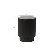Eden Series Side Table in Fiberstone Round Accent Table for Home, Living Room, Indoor, and Outdoor - Elax Furniture