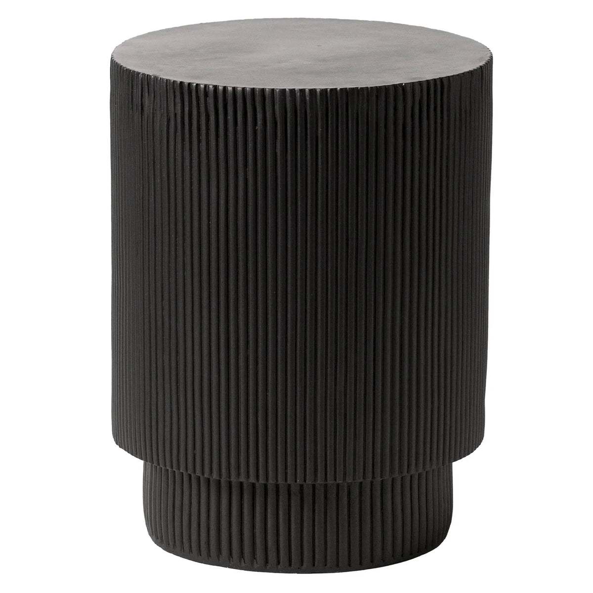 Eden Series Side Table in Fiberstone Round Accent Table for Home, Living Room, Indoor, and Outdoor - Elax Furniture