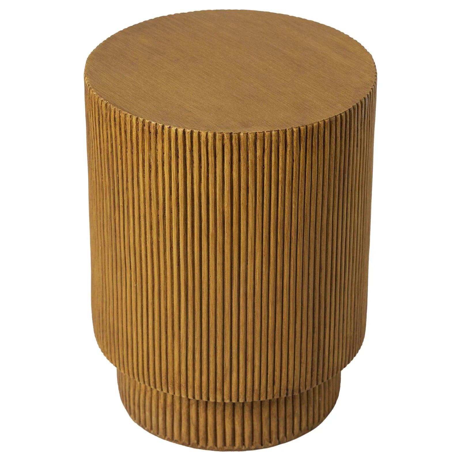 Eden Series Side Table in Fiberstone Round Accent Table for Home, Living Room, Indoor, and Outdoor - Elax Furniture