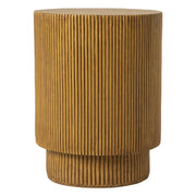 Eden Series Side Table in Fiberstone Round Accent Table for Home, Living Room, Indoor, and Outdoor - Elax Furniture