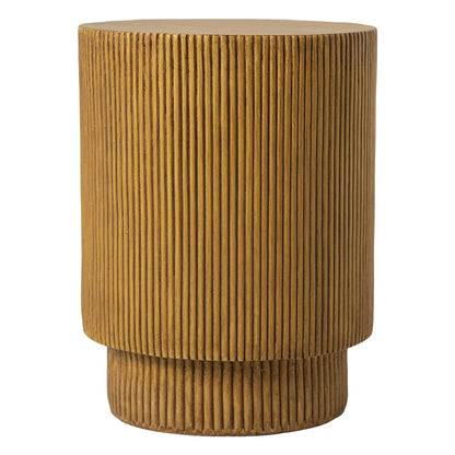 Eden Series Side Table in Fiberstone Round Accent Table for Home, Living Room, Indoor, and Outdoor - Elax Furniture