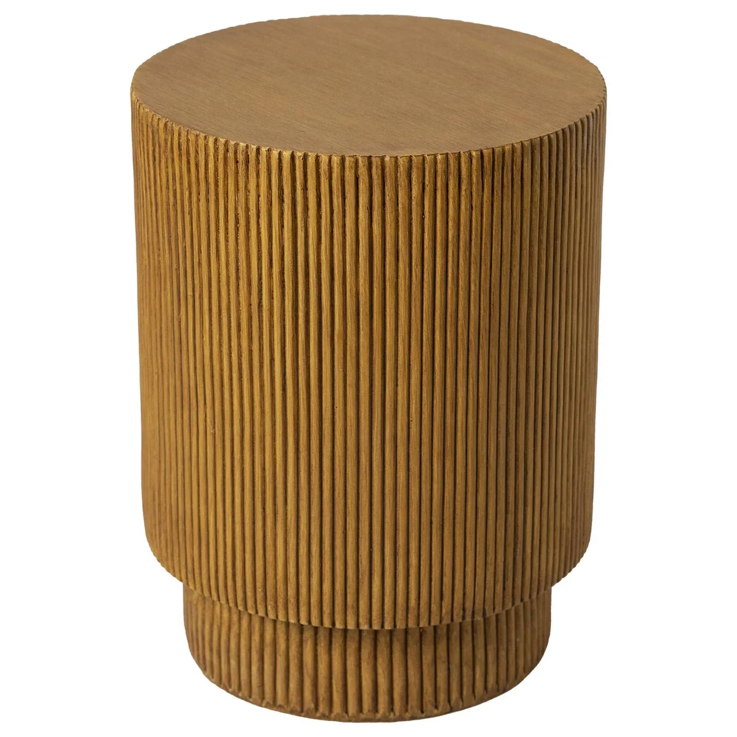 Eden Series Side Table in Fiberstone Round Accent Table for Home, Living Room, Indoor, and Outdoor - Elax Furniture
