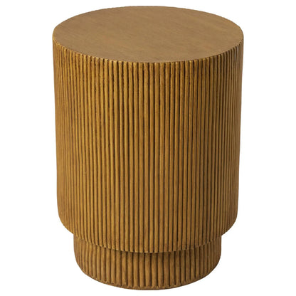 Eden Series Side Table in Fiberstone Round Accent Table for Home, Living Room, Indoor, and Outdoor - Elax Furniture